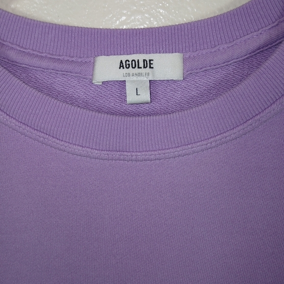 AGOLDE THORA SWEATSHIRT IN LUNAR PURPLE size Large - Picture 4 of 11